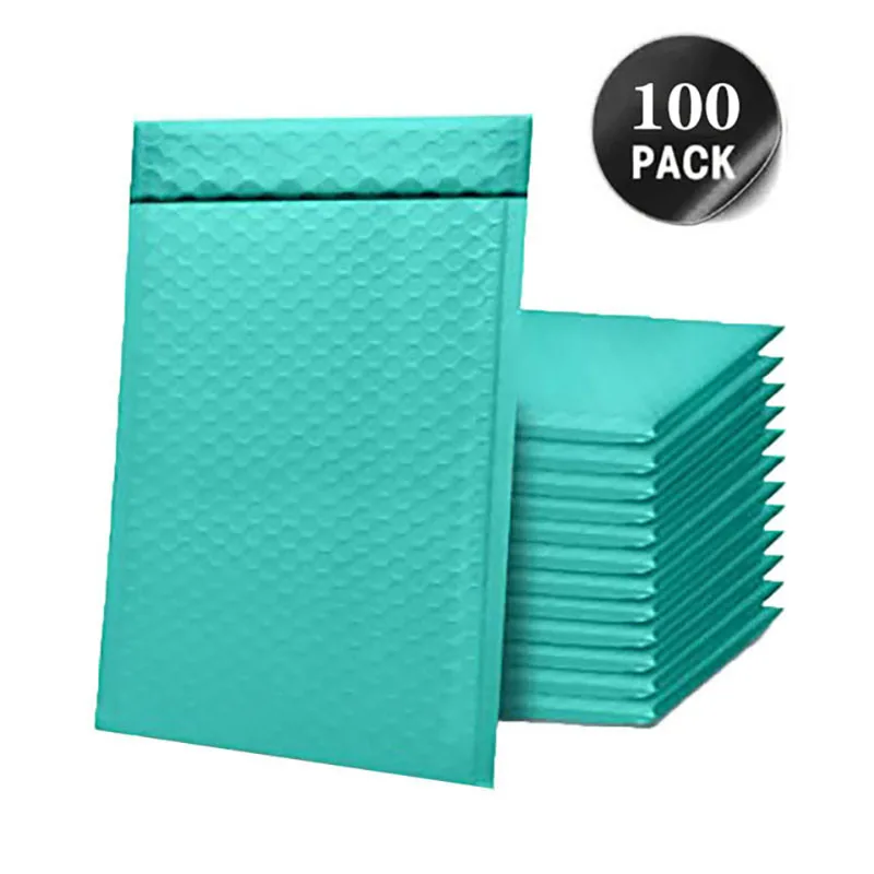 4x8" Poly BUBBLE MAILERS Padded Shipping Mailing Envelopes 100Pack Teal Green 