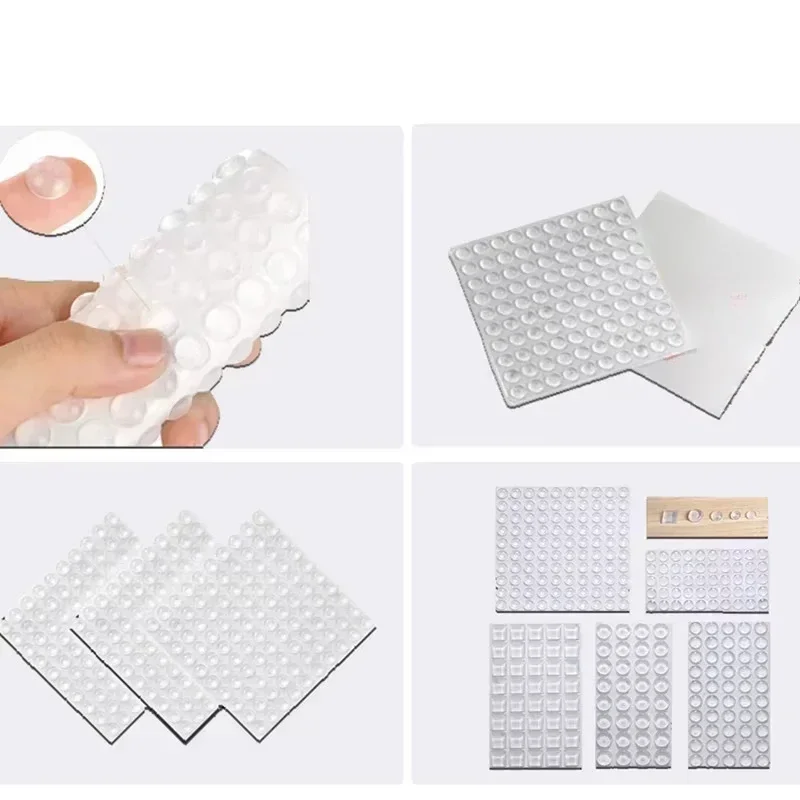 Silicone Mini Transparent Doorstop 100/200/300pcs Anti-collision Silent er Table, Chair, Cabinet Furniture Protection Pad