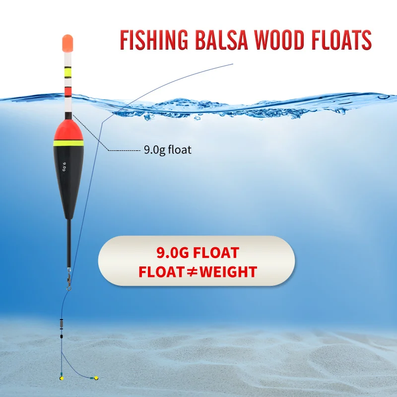 Fishing Slip Bobbers Balsa Wood Spring Fishing Float Bobber For