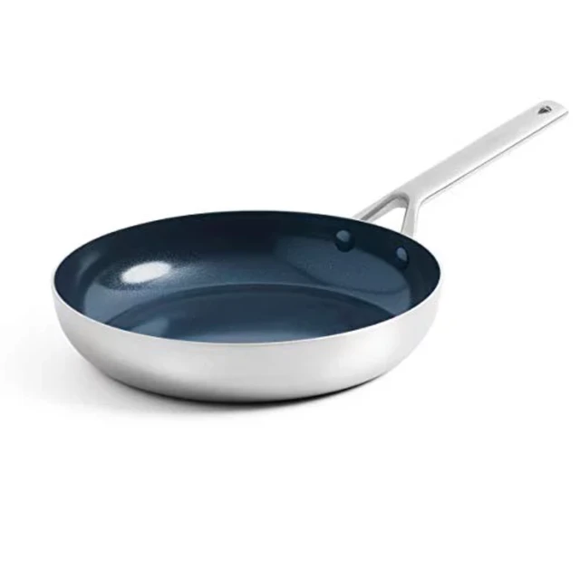 Blue Diamond Tri-Ply Stainless Steel Ceramic Nonstick 9.5-in. Frypan Skillet, 9 1/2