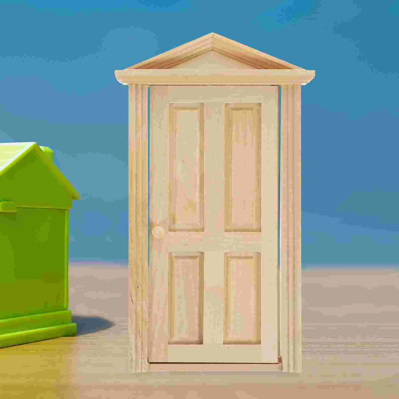

Mini Wooden Door Model Tiny House Furniture Miniature Simulation Doors For DIY Bathroom Decorations