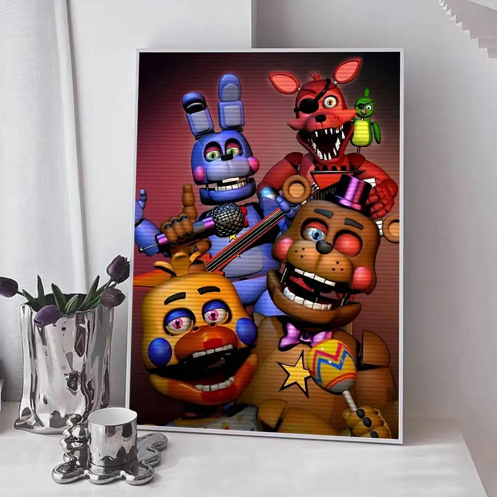 FnafFive-Nights-At-Freddy Posterkunst mit Drucken, Dekoration für Zuhause, Schlafzimmer, Wohnzimmer, Geschenk – Detail 13