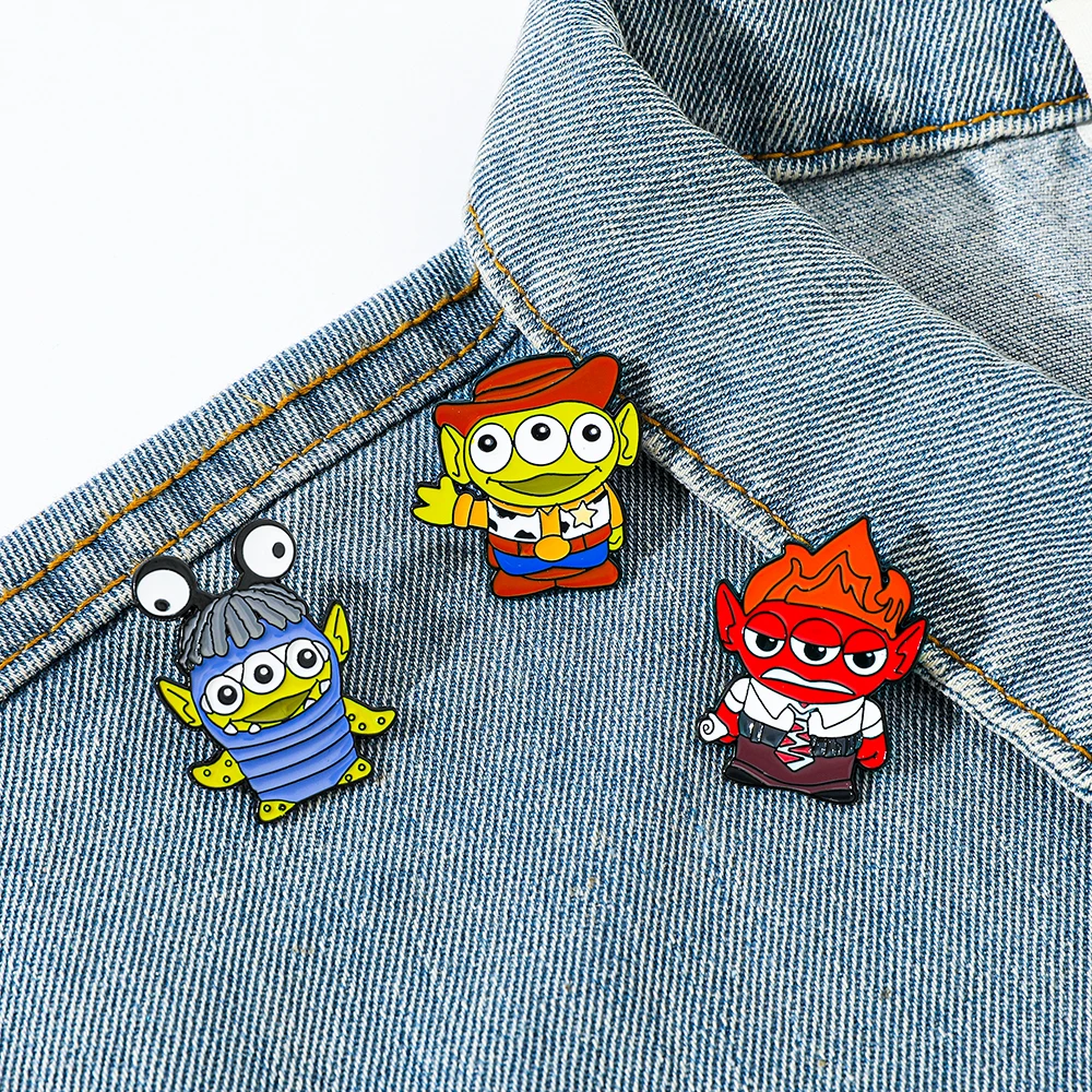 Pins Émail Personnages Disney Pixar - Alien, Monstre, Colère