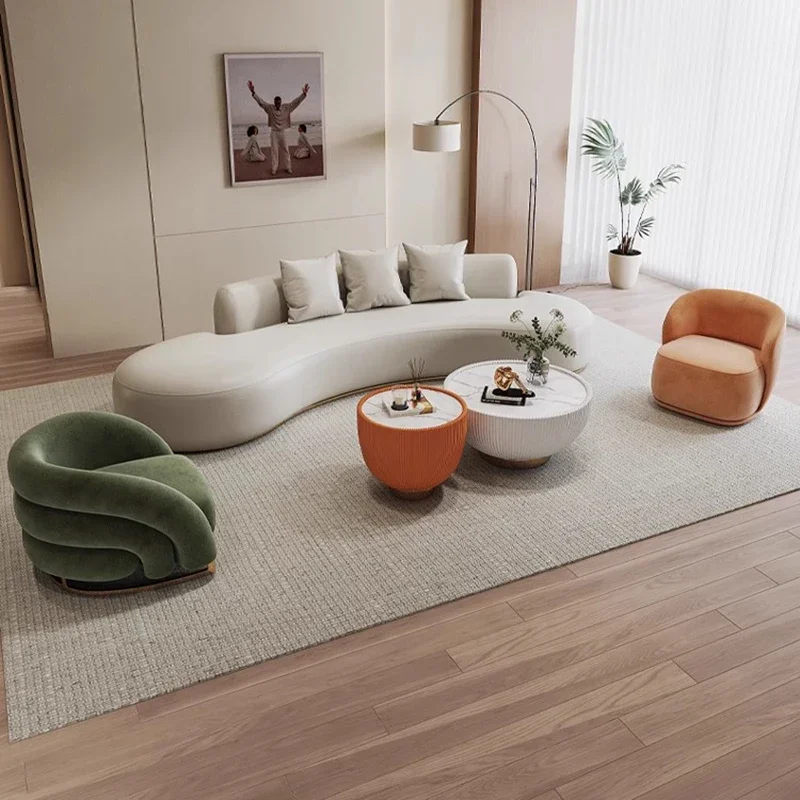 

Удобные изогнутые диваны для банкета, минималистичный лаундж, современные винтажные Необычные диваны, дешевый прямой диван, мебель для спальни