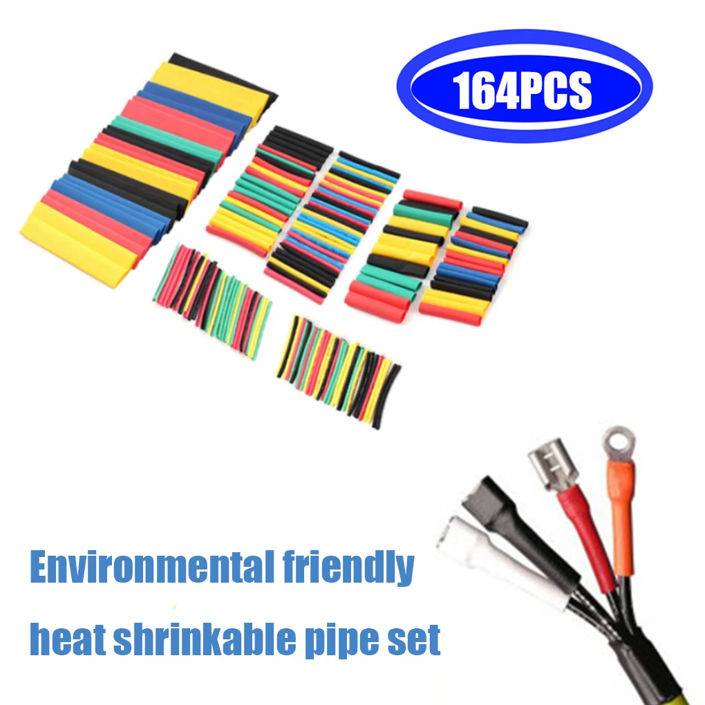 

164 шт./набор, термоусадочные полиолефиновые трубки