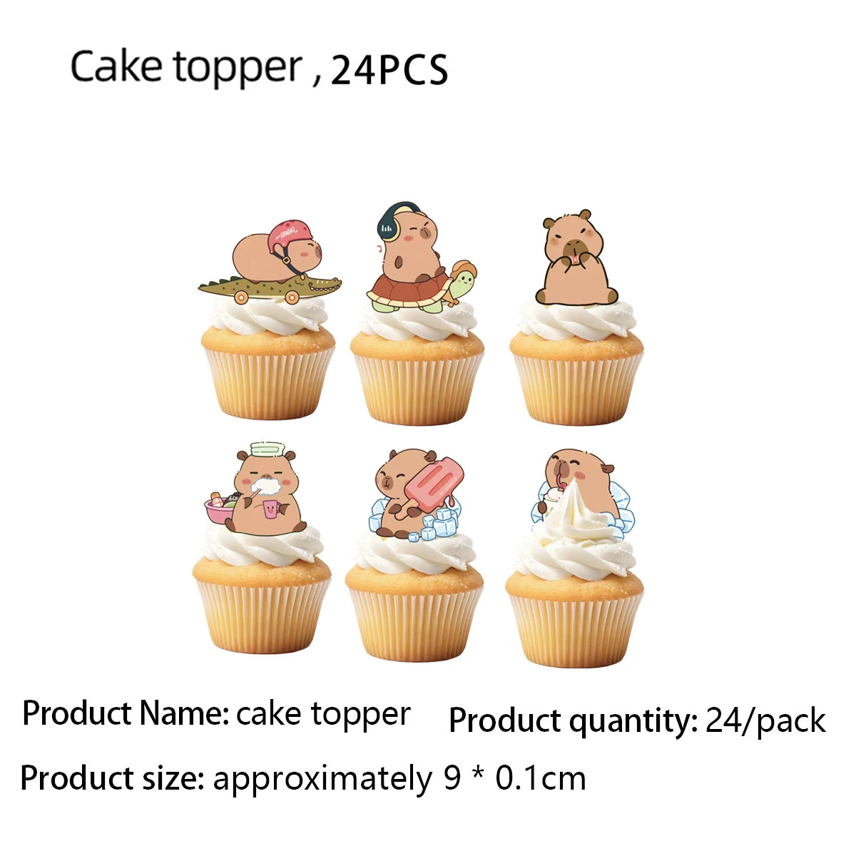 24pcs cake topper