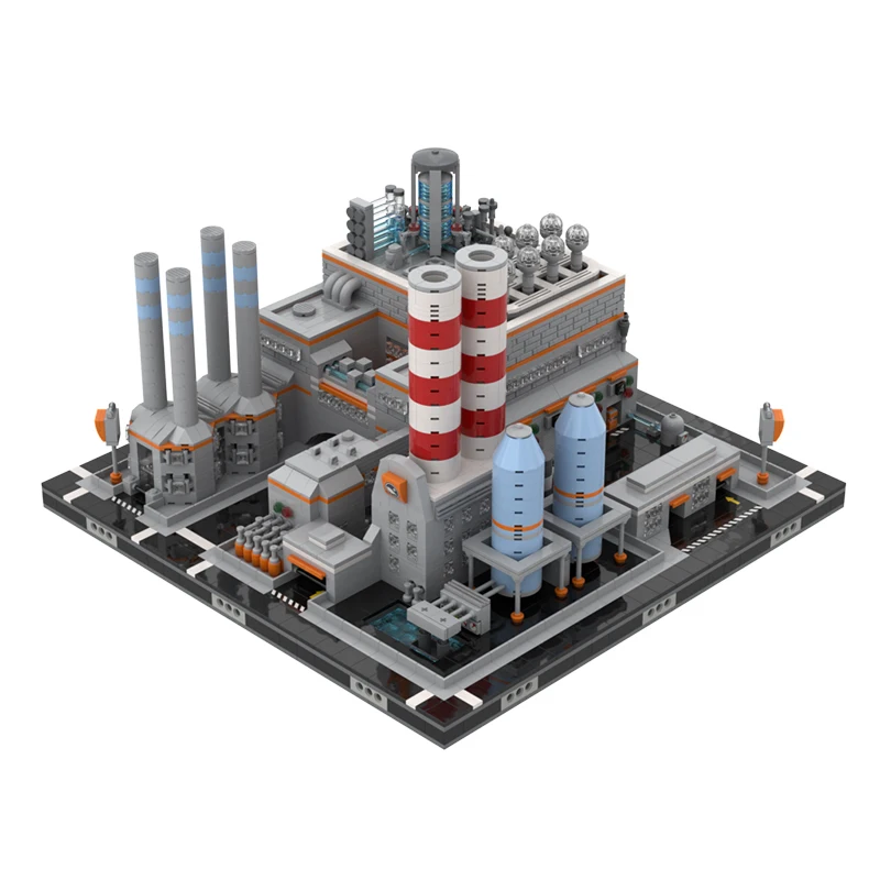 

NEW 3484PCS City Hot Selling Street View Moc Modular Micropolis Power Plant DIY creative ideas Children Toy birthday Gift Blocks