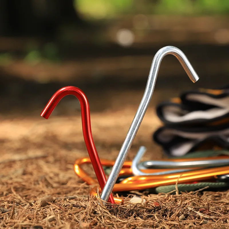 Tent Pegs 4pcs 18cm Aluminum Alloy for Outdoor Camping