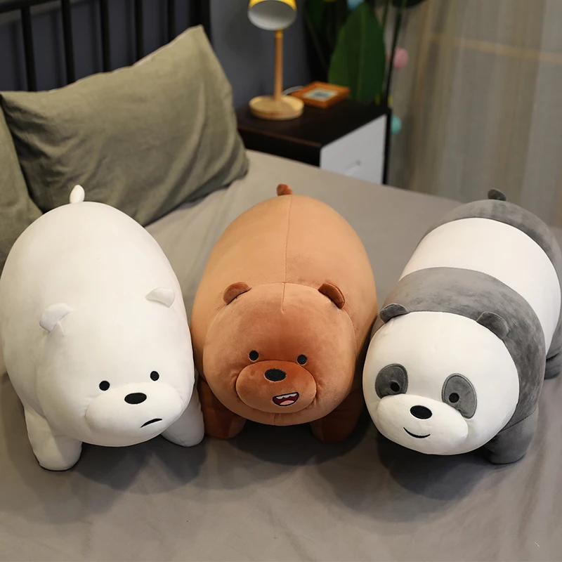 Giant 3 Colors Bear Plush Toys Children Stuffed Animal Cartoon Anime Figure Plush Doll Soft Sleep Pillow Cute Kids Birthday Gift