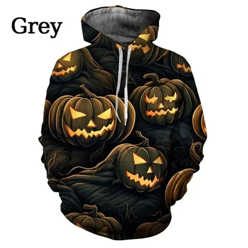 thumbnail image 1 of Sudadera con capucha con estampado 3D de calabaza y linterna para hombre y mujer, sudadera informal de manga larga para primavera y otoño, 1 of 5