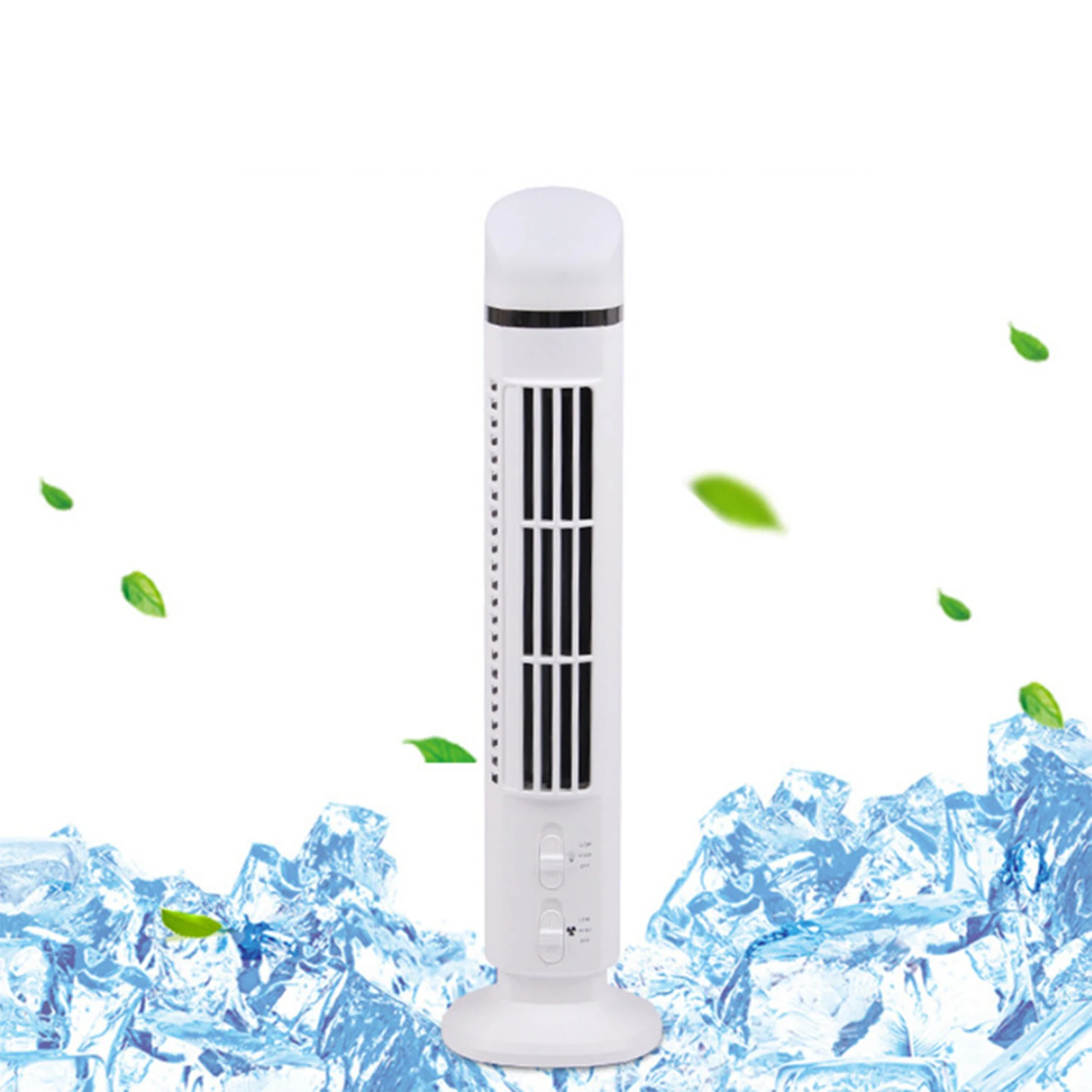 Creative Mini USB Vertical Bladeless Air Conditioner Handheld Portable Cooler Desktop Silent Cooling Tower Fan Home Office 