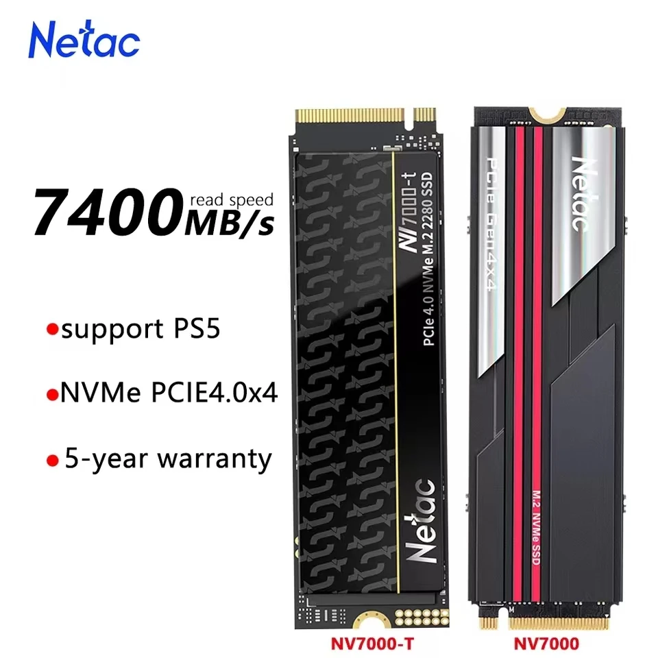 Netac-Disque dur interne SSD Nvme M2, PCIe 4.0x4, 4 To, 1 To, 2 To, pour ordinateur de bureau et ordinateur portable PS5
