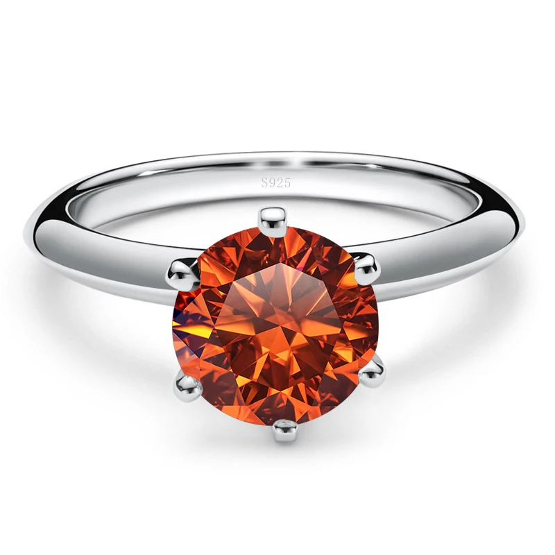 Tancise Solid Sterling Silver ring with 1 carat 6.5mm Real Moissanite for Women Wedding Engagement Fine Jewelry Gifts_voghion.com