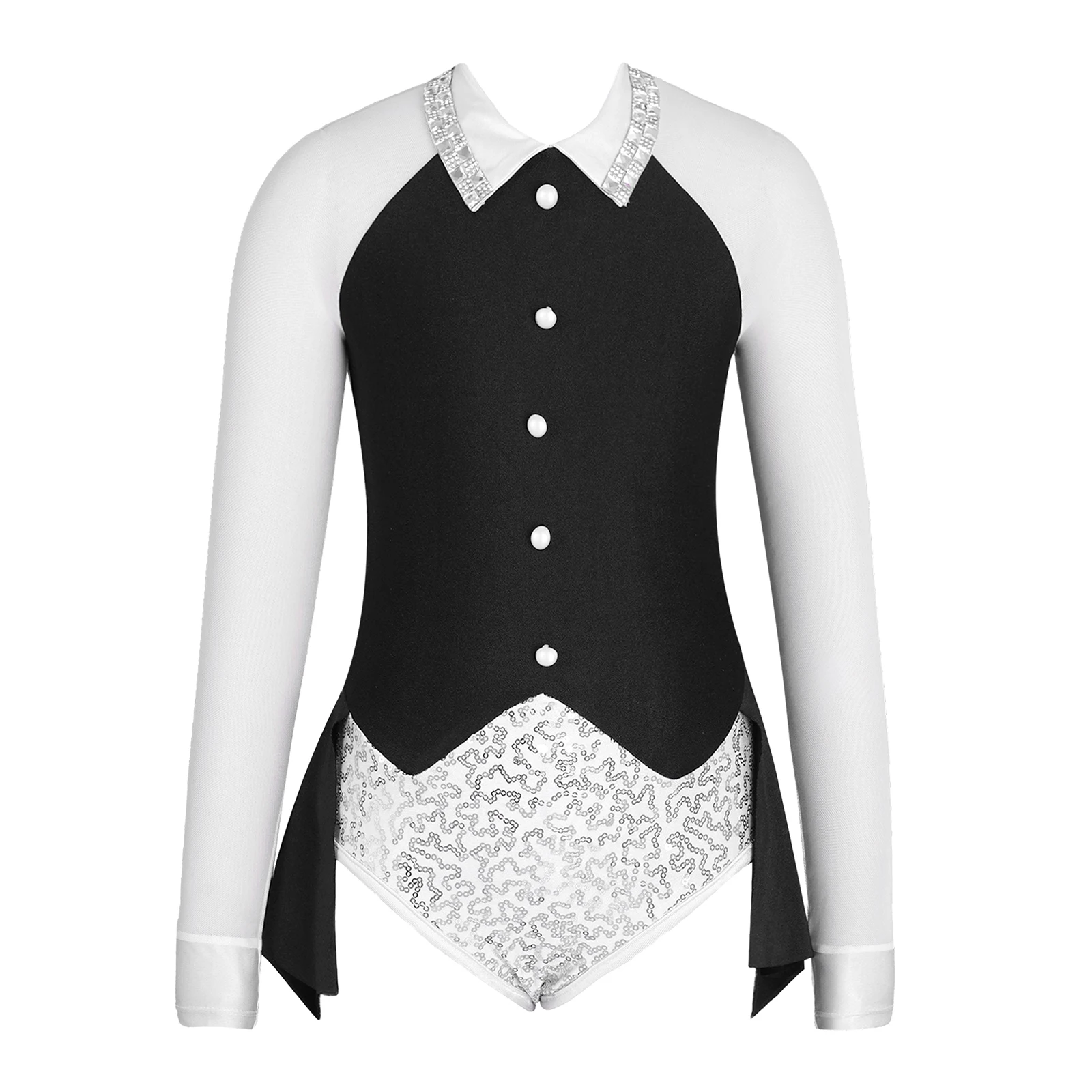 Сетчатые танцевальные трико для девочек-подростков, водолазка с длинным рукавом, трико, женские балетные костюмы, женская одежда