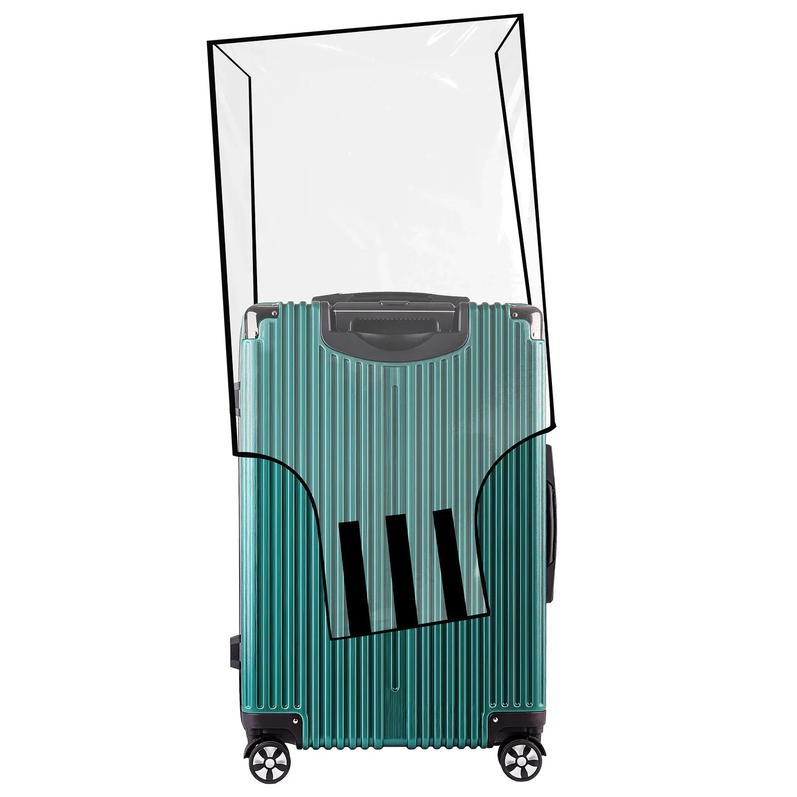 NEW PVC Luggage Cover Clear Suitcase Cover with Handle Opening 15.7&times;33.9 Inch Transparent Travel Luggage Protector