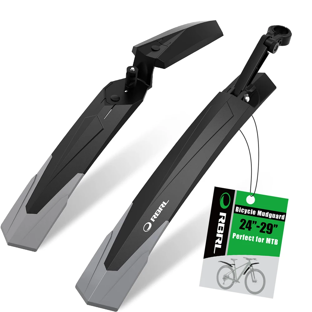 RBRL MTB Bicycle Fender Adjustable Front Rear Bike Mudguard Quick-release Splash-proof Widen Fenders for 26/27.5/29" Bicycle bicycle fender