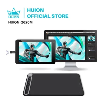 Huion New Arrival Inspiroy Dial Q620M Graphic Tablet 8192 levels Wireless Drawing digital Pen Tablet with Dial for PC/Android