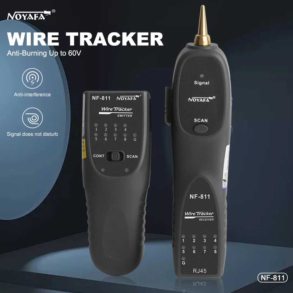 Noyafa Novo Nf811 Cabo de Rede Testador Rj11 Rj45 Telefone Fio Rastreador Toner Ethernet Cabo Detector Linha Continuidade Teste Ferramenta