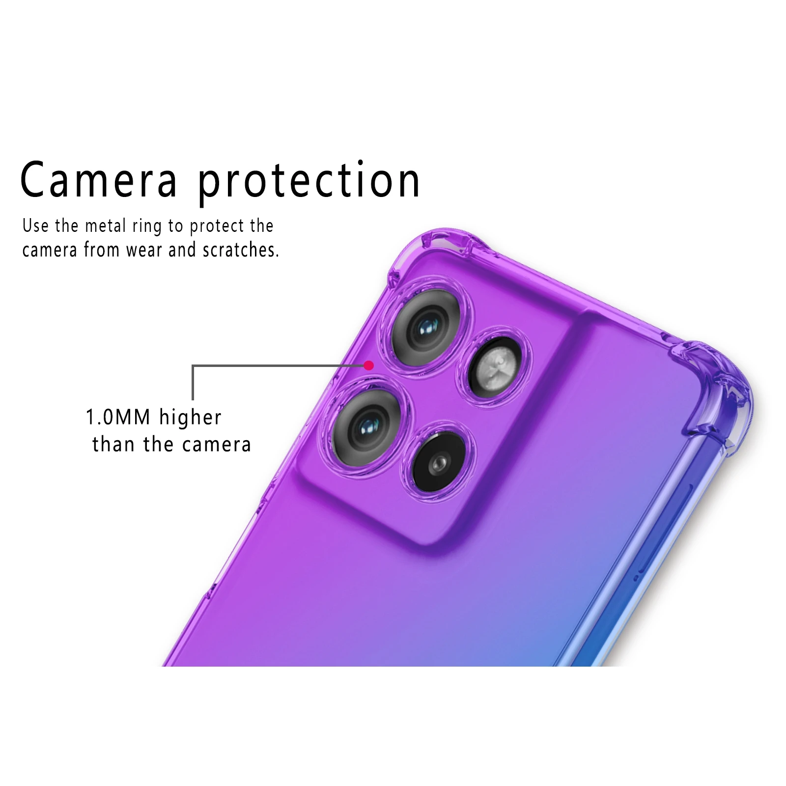 Shockproof Gradient TPU Protective Phone Case Cover