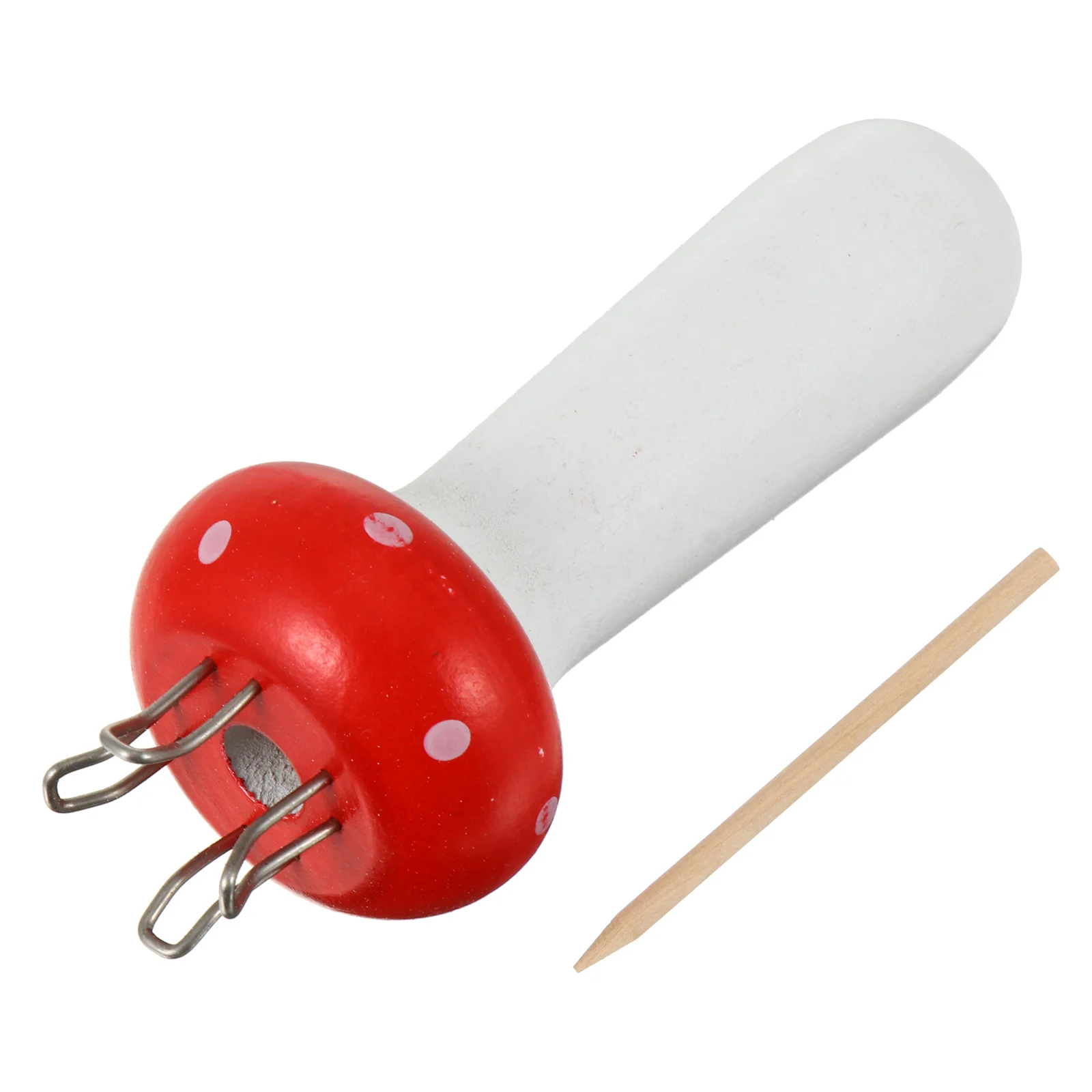 

Knit Spool Loom Mushroom Shaped Knitter Wood Knitted Knitting Weaving Tool for DIY Tube Scarf Strap Red