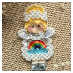 Christmas Craft Cross Stitch Kit with Decorative Fridge Magnets - DIY Home Decor Set (BXT046O)