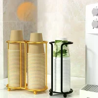 Support de tasses en papier pour cuisine, distributeur de tasses jetables, support de rangement multifonctionnel pour tasses de bureau, support de tasses à café domestique pour la maison 1