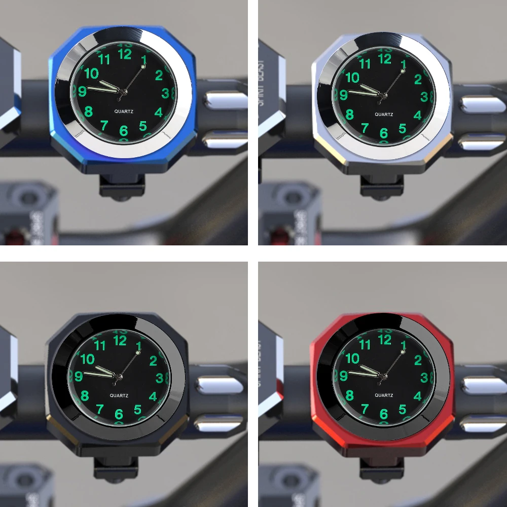 Motorrad Fahrrad uhren für 22-28mm Lenker ipx7 wasserdichte Aluminium uhr Zeit für Yamaha Kawasaki Honda Suzuki Zubehör