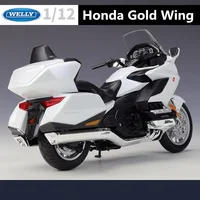 WELLY 1:12 HONDA 2020 Gold Wing Alloy Motorcycle Model Diecast Metal Toy Travel Street Motorcycle Model Collection Children Gift 1