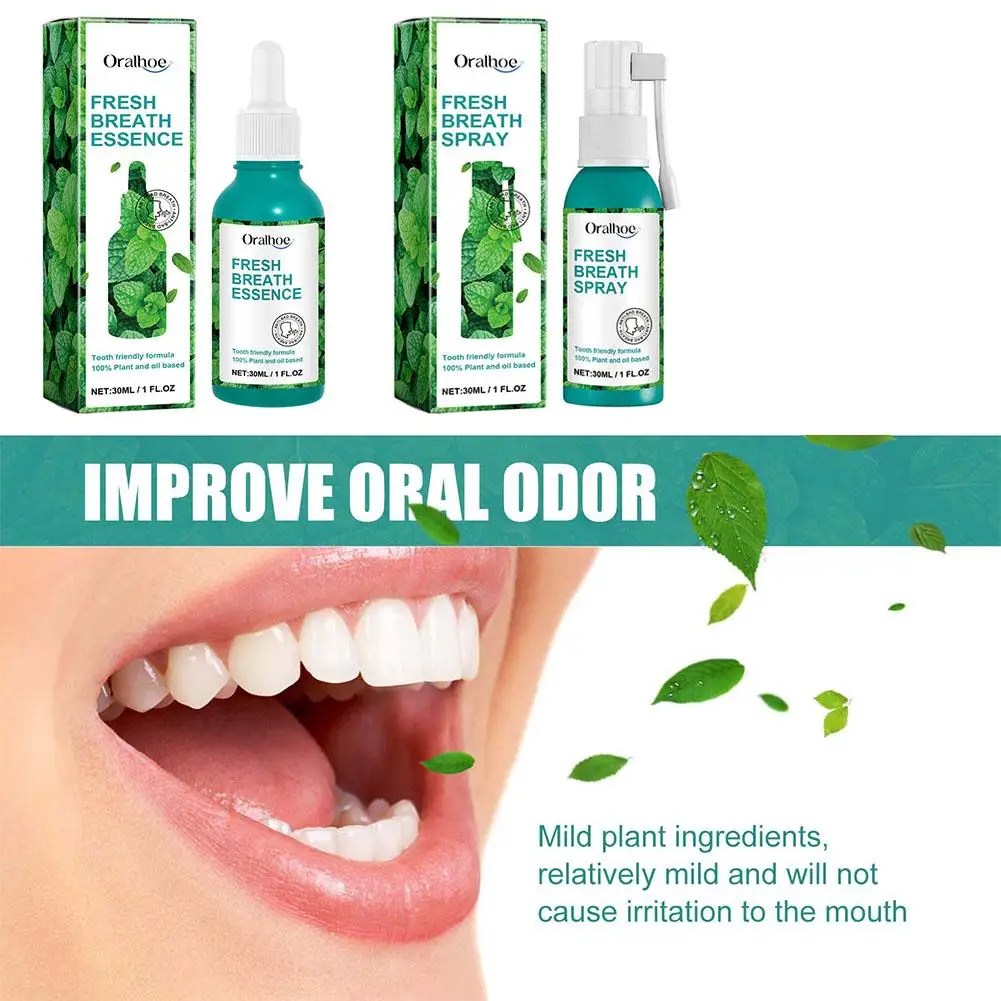 30ml Breath Freshening Spray Freshener Mouth Smell Removing Care Mint Flavor Fresh Breath Essence Oral Health Care