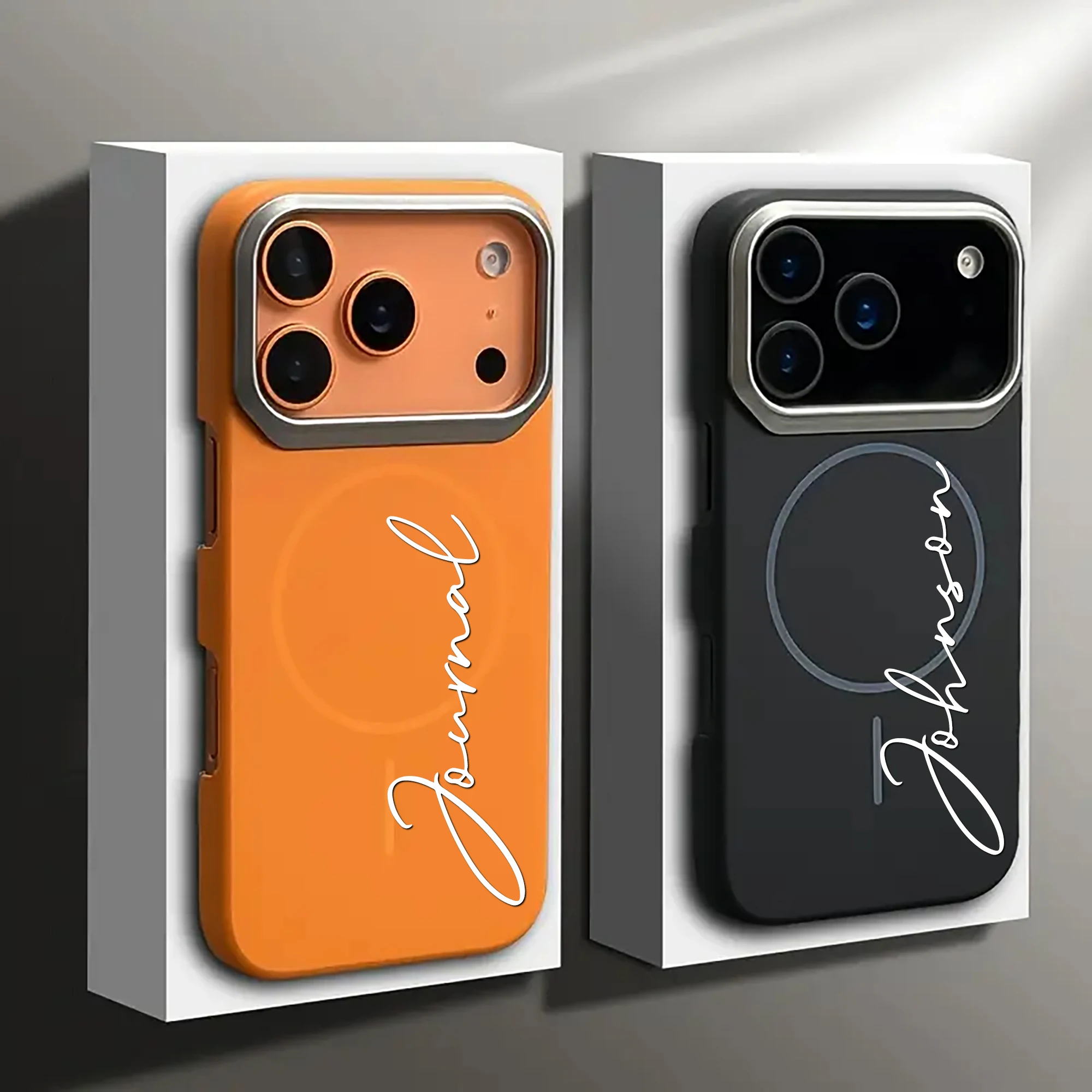 Capa Magnética Personalizada com Nome — Fosca, Antichoque e Compatível com Carregamento Sem Fio