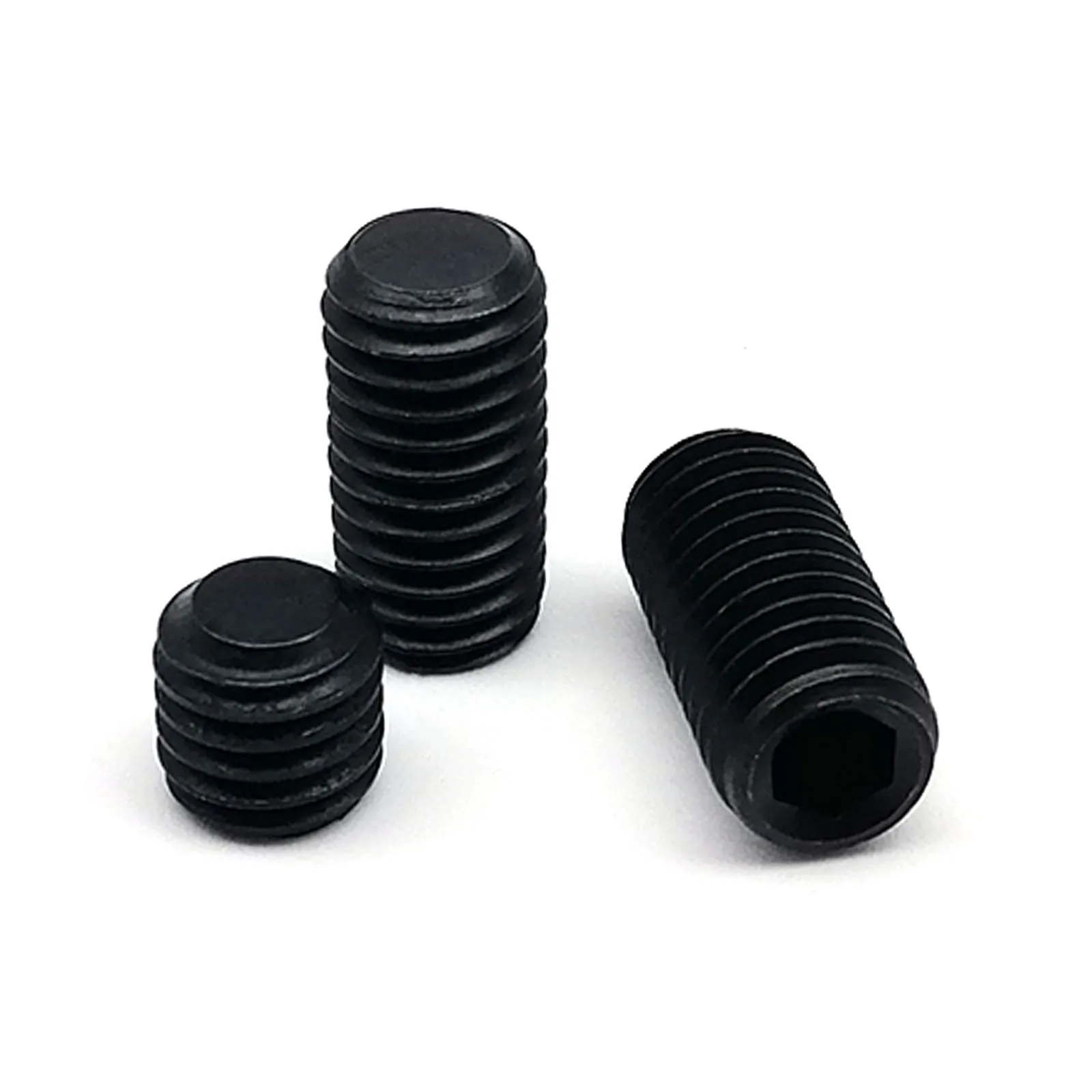 500/1500X Hex Socket Screw M2-M8 DIN913 Black Steel 304 A2 Stainless Steel Hex Hexagon Socket Allen Flat Point Set Screw Grub Bolt Assortment Kit