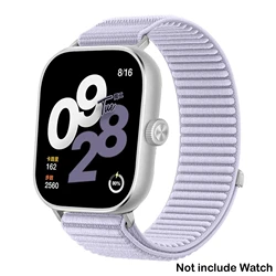 Breathable Nylon Loop Strap - Sports Wristband and Watch Accessory for Mi Band 9 Pro (Purple)