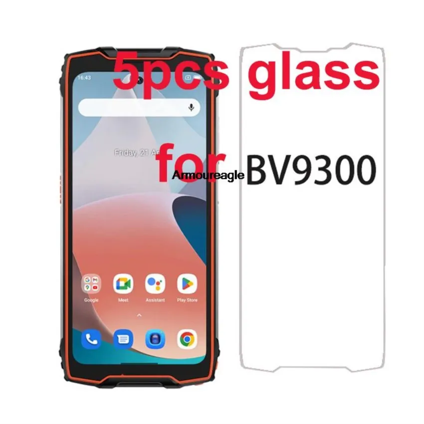 

5pcs 2.5d tempered glass safety guard on for blackview bv9300 film explosion-proof protector for blackviewbv9300 shield saver