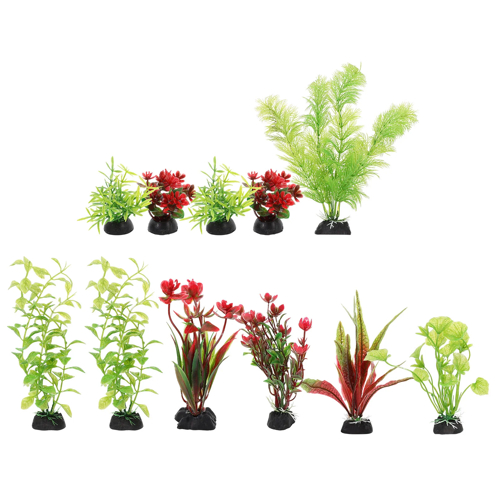 11 Pcs Artificial Aquarium Plants Realistic Aquarium Decorations Fish Tank Plants Aquatic Plant Decor Pet Products Home Garden