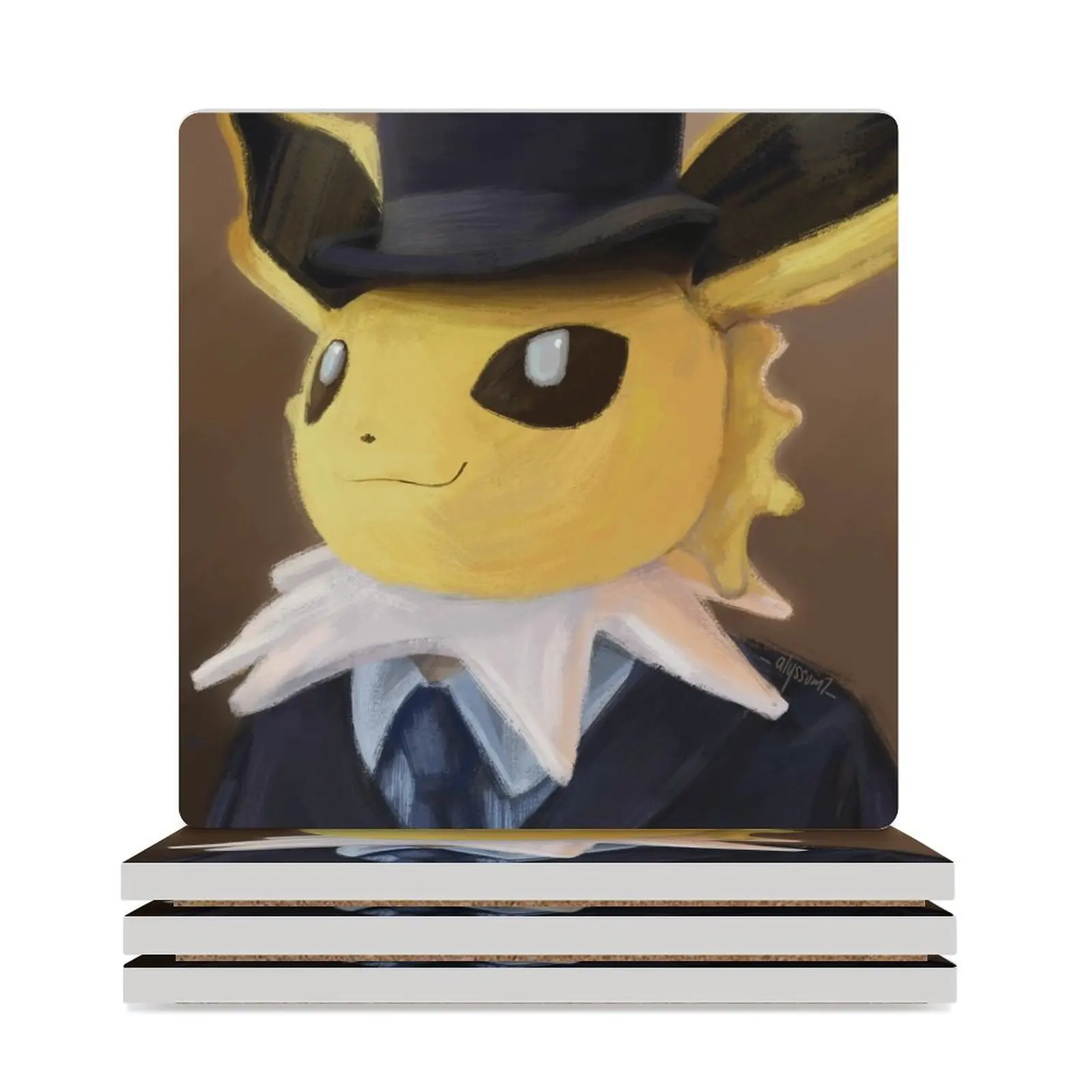 

The gentleman Ceramic Coasters (Square) for ceramics Tea cups for table Coasters