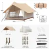 KingCamp Camping Tent, Canopy And Mesh Tent Function 2-in-1 Double Storey House Tent Glamping Tent With Huge Interior Space 3
