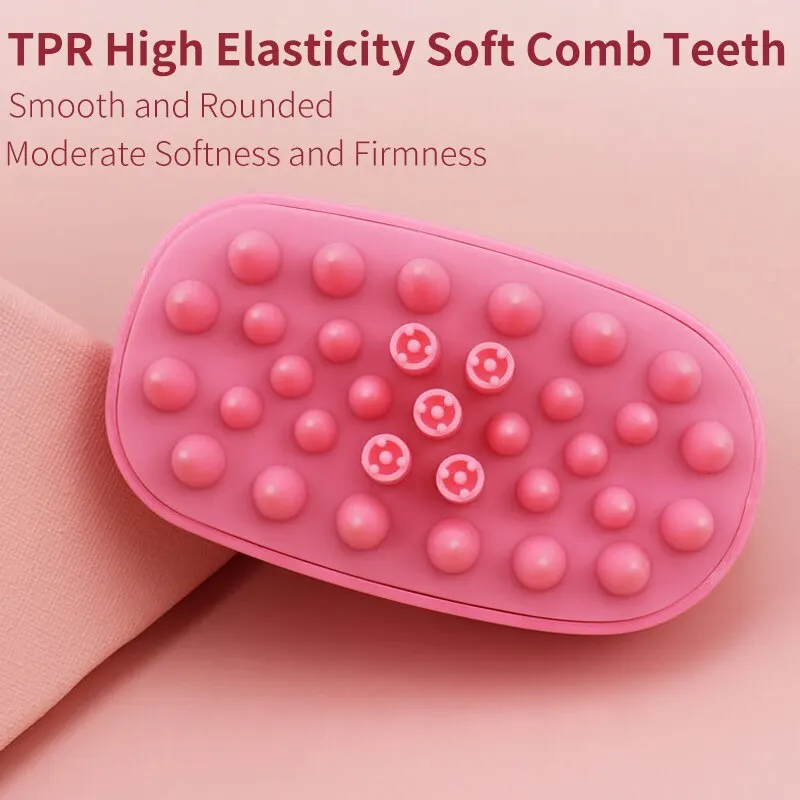 Hair Brush Massage Silicone Soft Hair Brush Massage Comb Cleaning Scalp Household Shower Comb