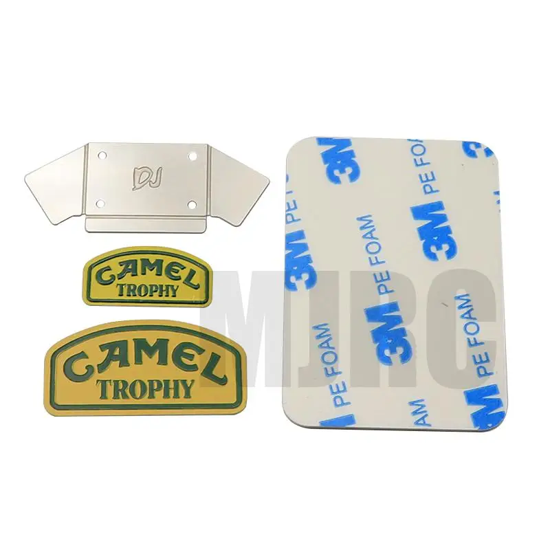 Metal Sticker Accessories Logo for Camel Trophy Badge 1/18 RC Crawler Car TRX4-M Defender Rc4wd D90 D110 Upgrade Parts