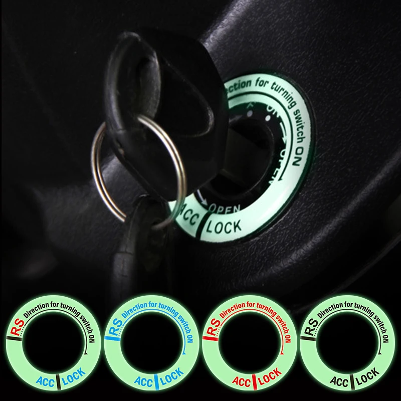 NightLuminousCarIgnitionKeyRingStickersAutoMotorcycle3DDecals