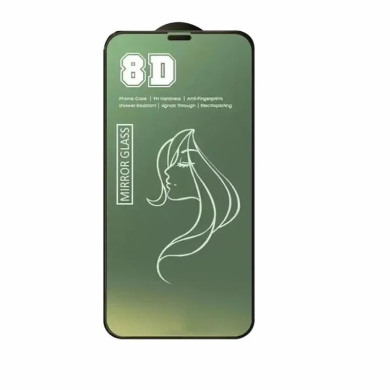 Premium 8D Mirror Tempered Glass Screen Protector - Full Coverage Protective Film