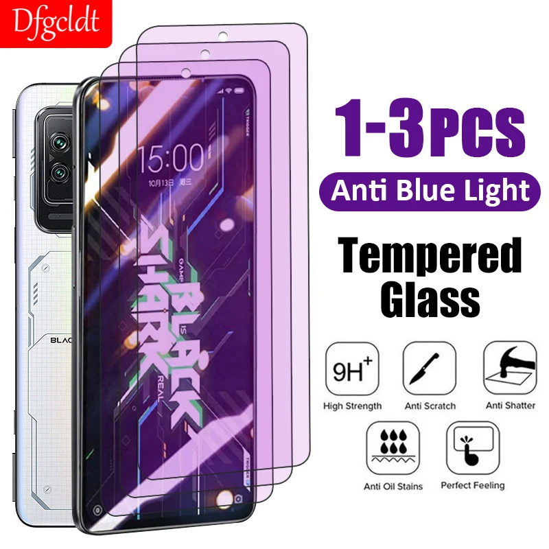 

Anti-blue Light Tempered Glass For Xiaomi Black Shark 5 4 3 2 Redmi Note 11 11E 11T 10 Pro Screen Protector Redmi K50 K40 Gaming