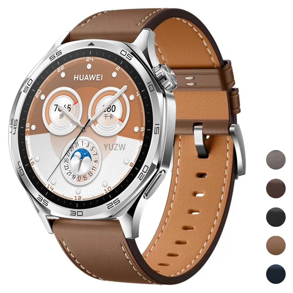 Premium Leather Watch Strap - Soft Replacement Wristband for Smartwatches (20mm/22mm)