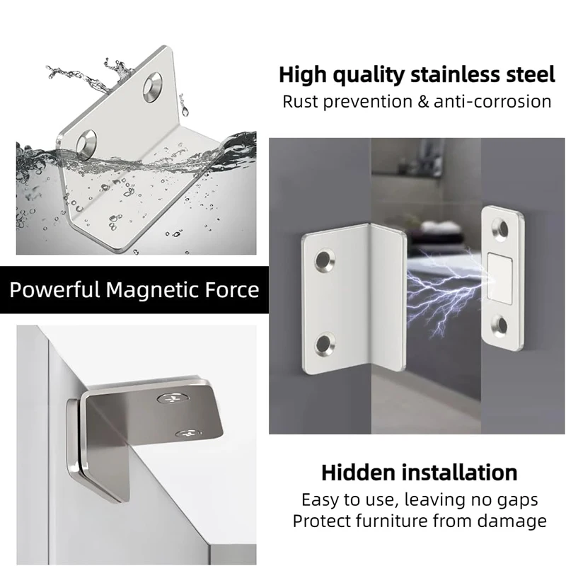 Cabinet Door Magnets Door Closer Magnetic Drawer Catch Heavy Duty Kitchen Magnets Closures Wardrobe Closet Closer