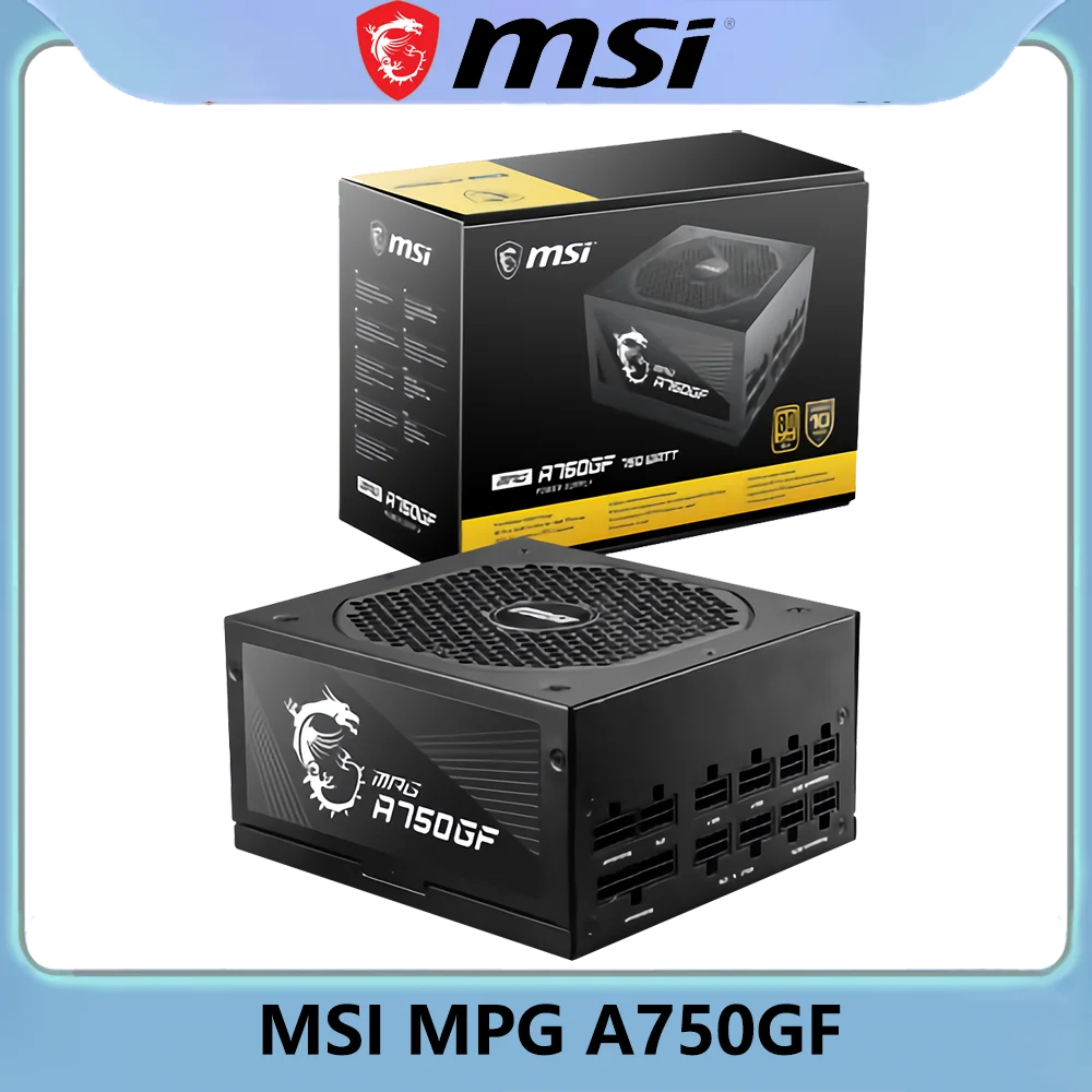 MSI MPG A750GF 80Plus Gold Computer Power Supply PC Gaming Workstation