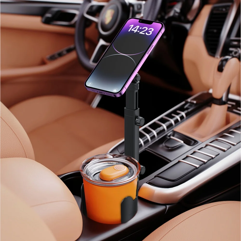 Car Cup Stand Magnetic Phone Holder Universal 2 in 1 Multifunction Extendable 36