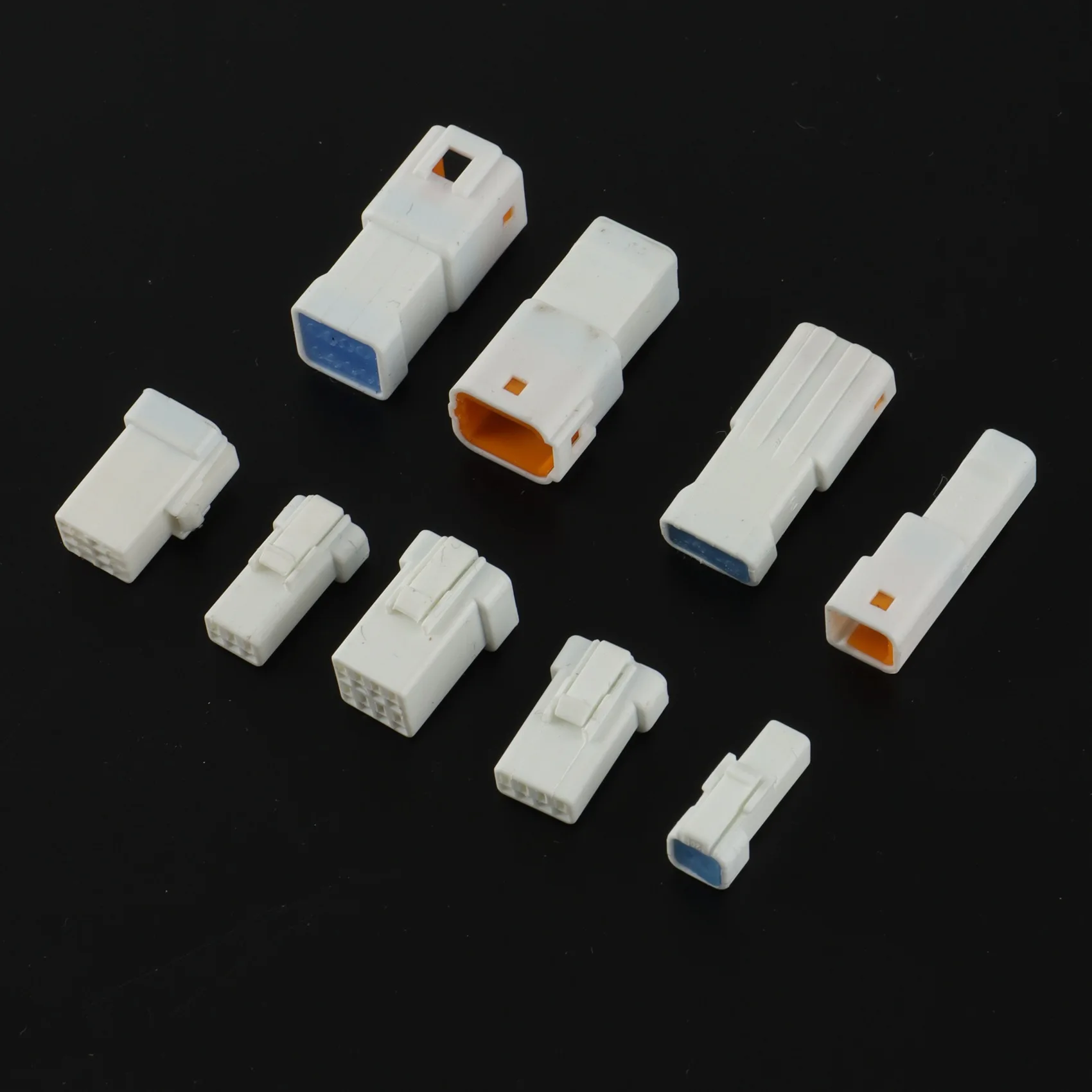 1 Box of 19 Sets Automotive Connectors JST02R-JWPF-VSLE 2/3/4/6/8 Pin Waterproof Connectors Male and Female