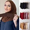 Ready To Wear Instant Hijab Strecthy Cotton Jersey Hijab Cap Scarf For Women Muslim Plain Headscarf Headband With Snap Bandana 1