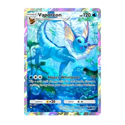 Pocket Eevee Series: Custom Etched Textured Anime Collector Cards Set (1Vaporeon)