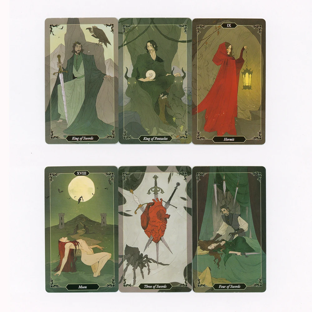 Factory Direct Sales The PDF Guidebook Dark Wood Witch Tarot Cards and TAROT for Beginners with  Mystical Affectional Divination 5