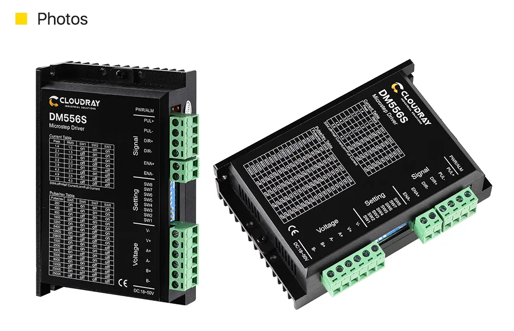 Description Picture 6 of itemDM556S 2 Phase Stepper Motor Driver 18-50VDC 1.4-5.6A Stepper Motor Controller for Nema17 Nema23 Nema34